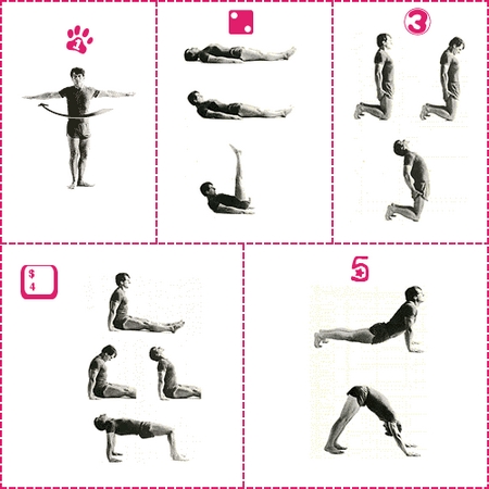 les 5 tibétains - exercices de yoga