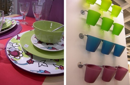 Ikea Rennes - de la vaisselle et des pots colorés par milliers