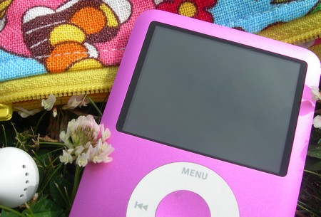 mon ipod nano rose et sa pochette vintage