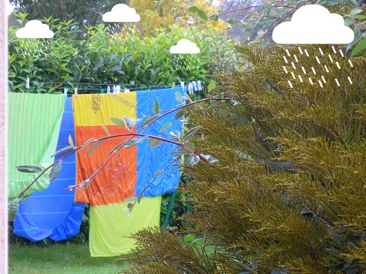 lessive un jour de pluie