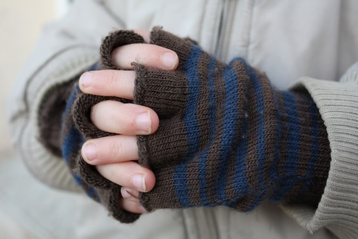 1 paire de gants pour enfants de 7 à 10 ans, mitaines plus chaudes
