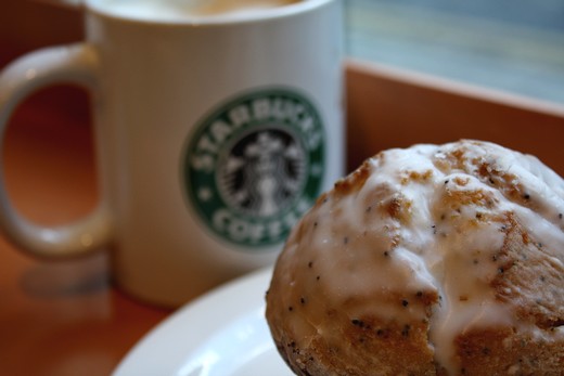 muffin citron pavot au starbucks coffee