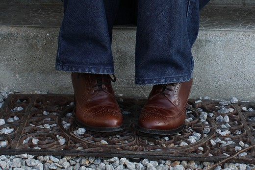 derbys à talons hauts topshop en cuir marron