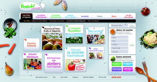 fraich'attitude, un moteur de recettes originales et faciles et un widget malin