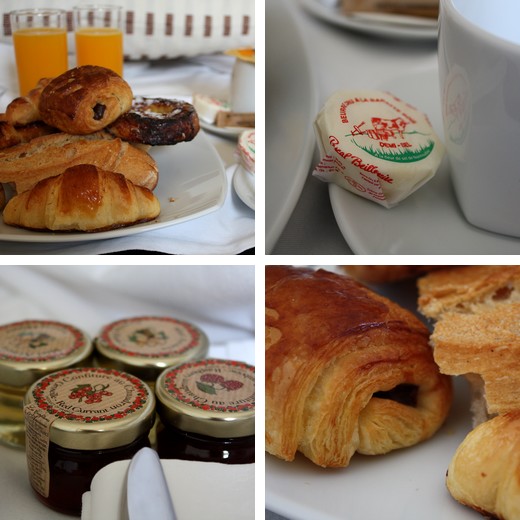 petit déjeuner au lit à l'hôtel La Pérouse à Nantes