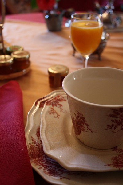 Château de l'Abbaye de Moreilles - Vendée - petit déjeuner au coin de la cheminée