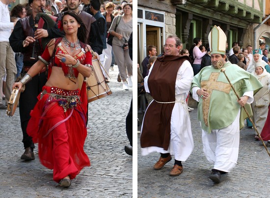 bohemienne et curés - fêtes historiques de Vannes - juillet 2009