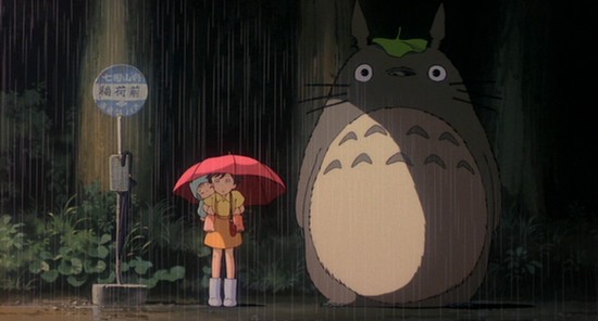 Totoro sous la pluie