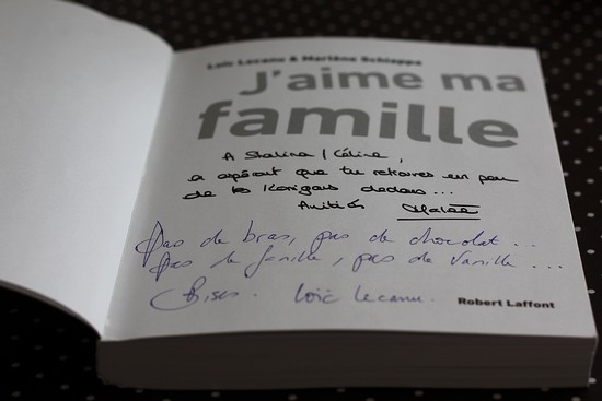 dédicace J'aime ma Famille - Marlène Schiappa et Loïc Lecanu