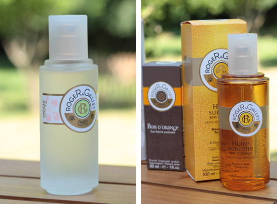 parfum Shiso et huile sublime Roger & Gallet