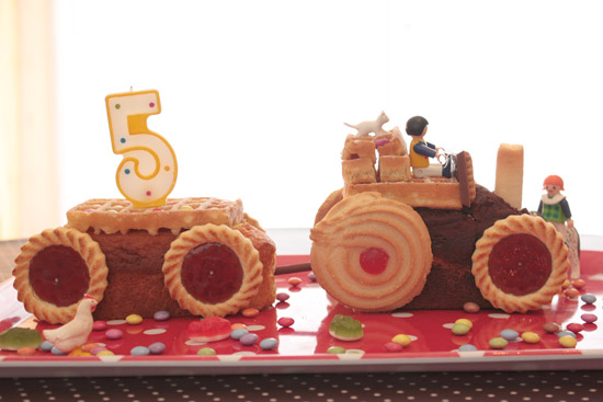 Décoration Gâteau Anniversaire Tracteur - 2 Toppers Pelleteuse Et "Happy Birthday" - Pour Thème Chantier, Enfant 3 Ans