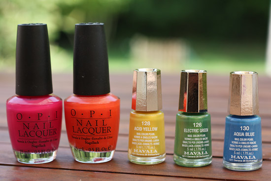 vernis à ongles arc en ciel