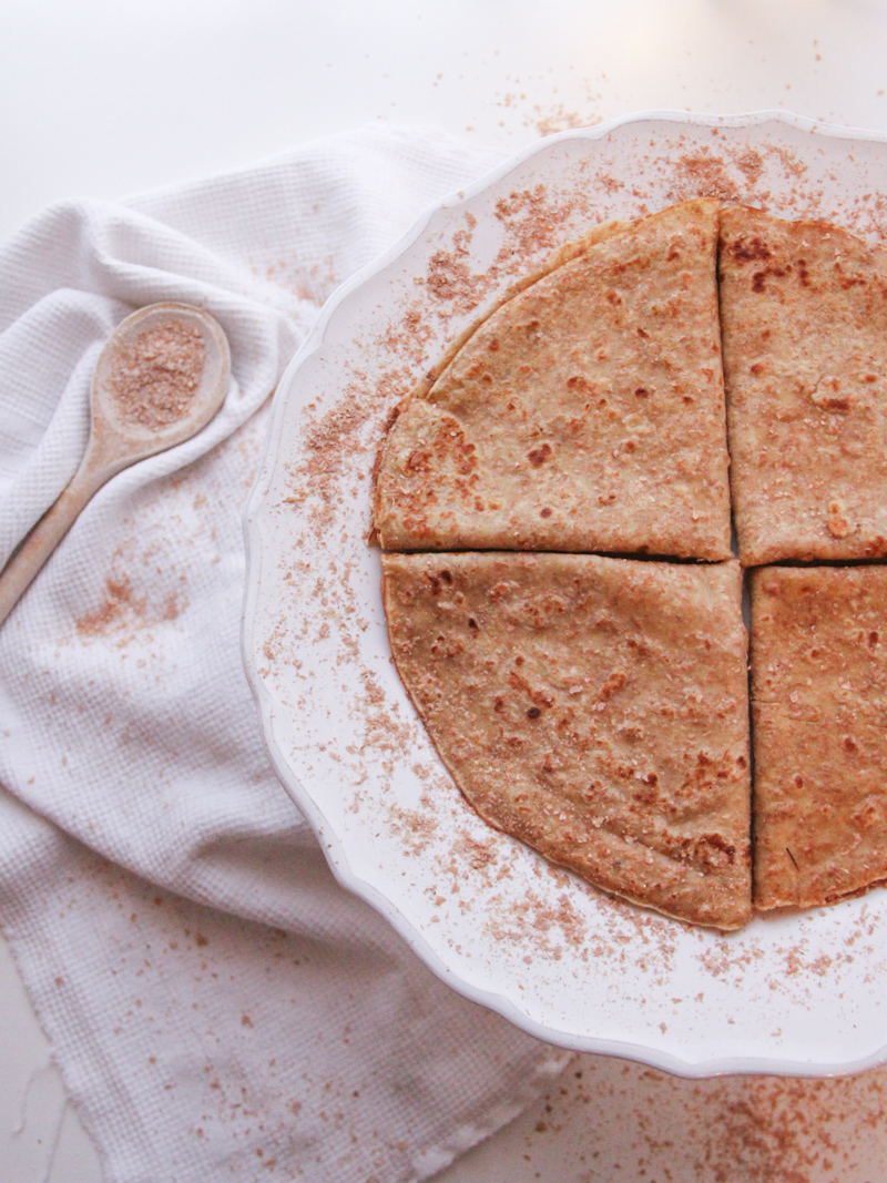 Crêpes sans beurre sans lait à l'épeautre et au son de blé (pour la recette cliquez sur l'image)