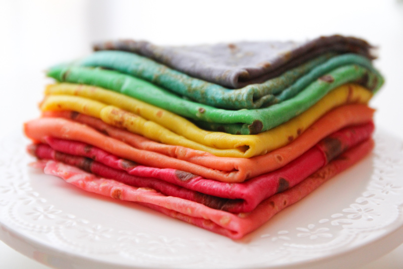 Rainbow crepes - chandeleur (cliquez sur l'image pour la recette)