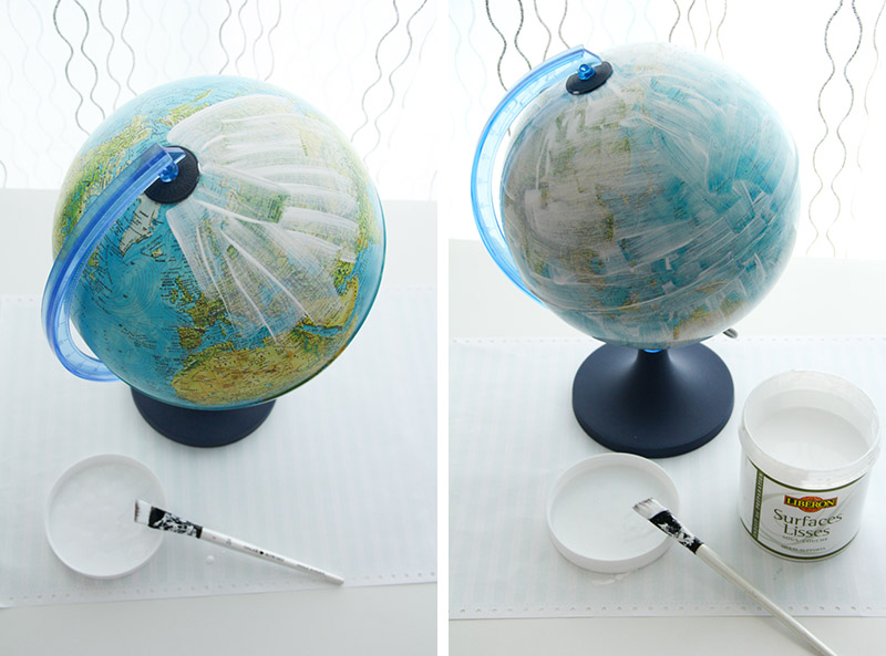 DIY - globe terrestre façon tableau noir / chalkboard globe