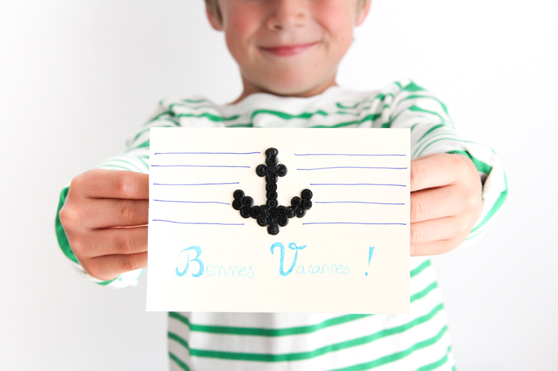 DIY carte ancre marine - cadeau pour la maîtresse