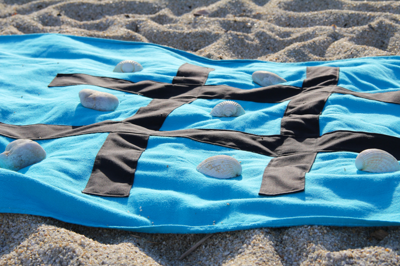 DIY serviette plage jeu morpion