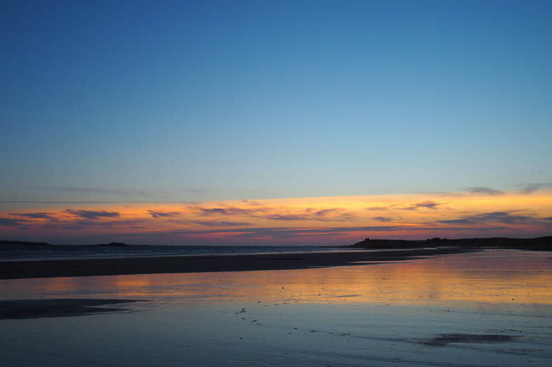 coucher de soleil plage erdeven