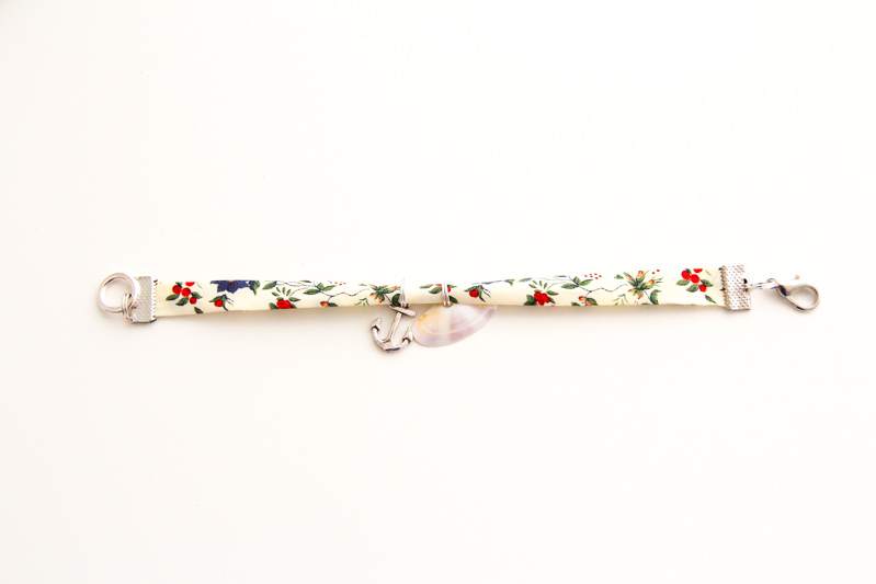 DIY bracelet d'été liberty & coquillage