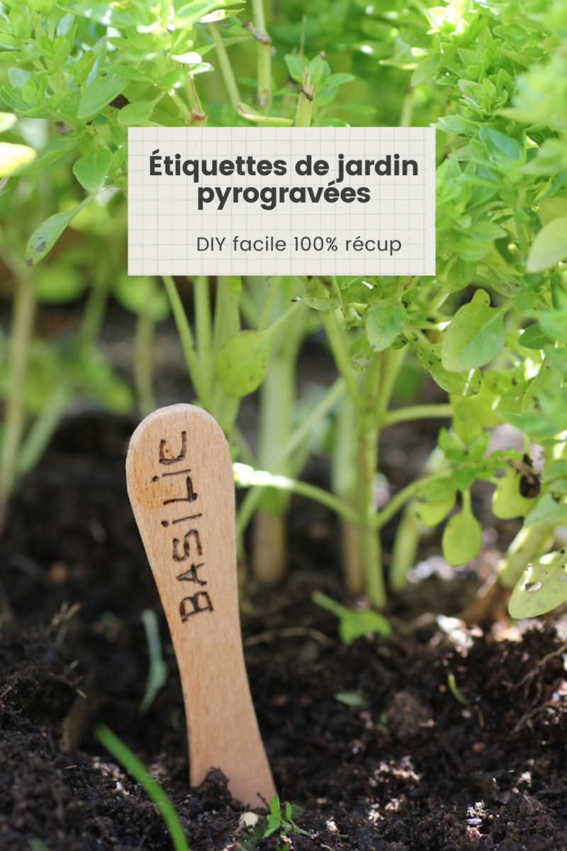 DIY étiquettes jardin aromatique pyrogravées (via mercipourlechocolat.fr)