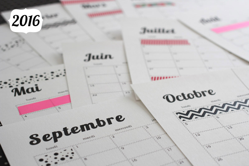 DIY calendrier 2016 customiser (via wonderfulbreizh.fr)