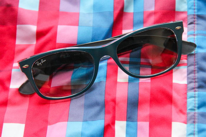 lunettes solaires ray ban wayfarer bleu