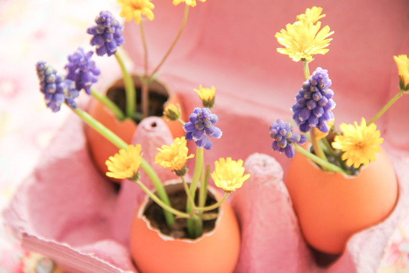 DIY oeufs de pâques fleuris - easter eggs (via mercipourlechocolat.fr)