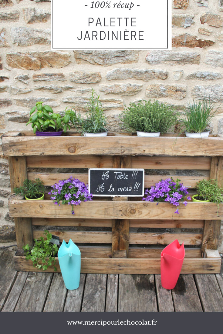 DIY 100% récup : palette jardinière (via mercipourlechocolat.fr)