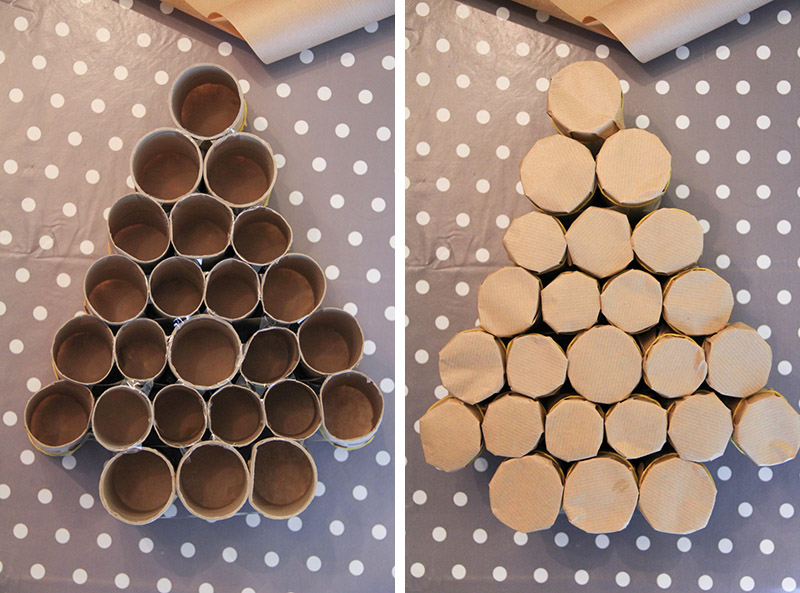 DIY calendrier de l'avent kraft & récup (via mercipourlechocolat.fr)