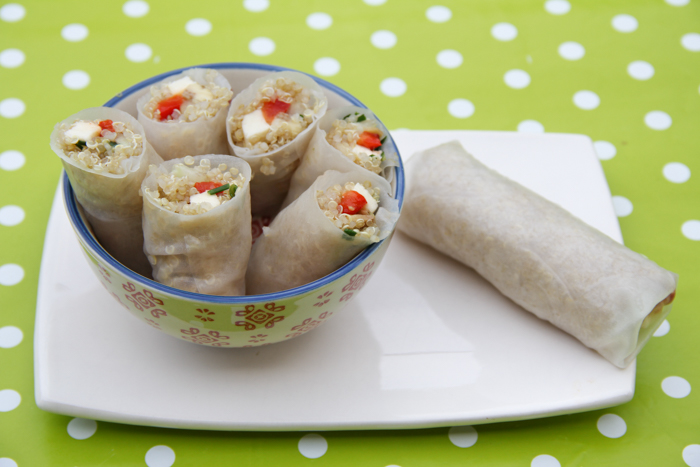 ROULEAUX DE PRINTEMPS AU QUINOA - recette facile (via mercipourlechocolat.fr)