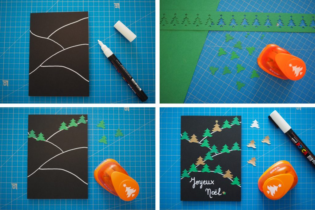 DIY - carte voeux noel sapin fait maison (via mercipourlechocolat.fr)