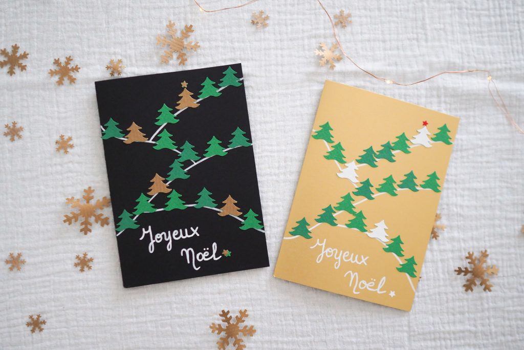 DIY - carte voeux noel sapins fait maison (via mercipourlechocolat.fr)