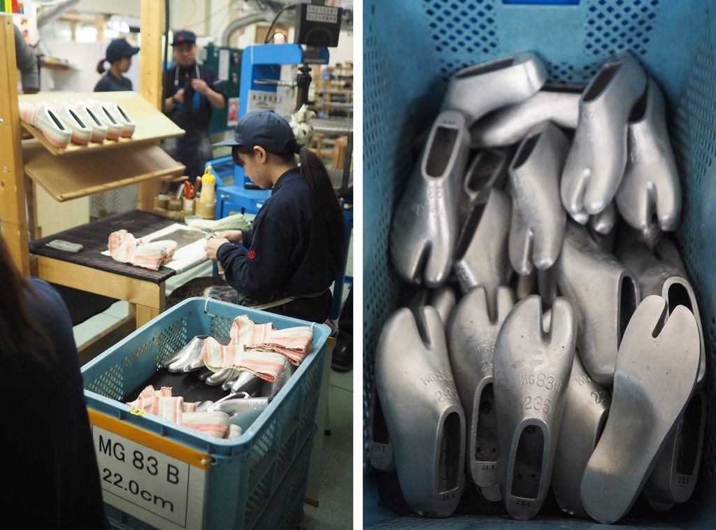 Tabi / chaussures de ninja MARUGO - usine de Kurashiki