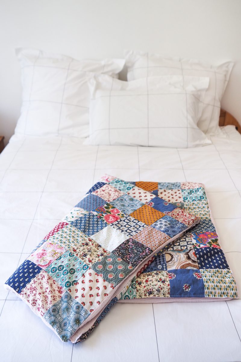 DIY - plaid / édredon patchwork cousu main