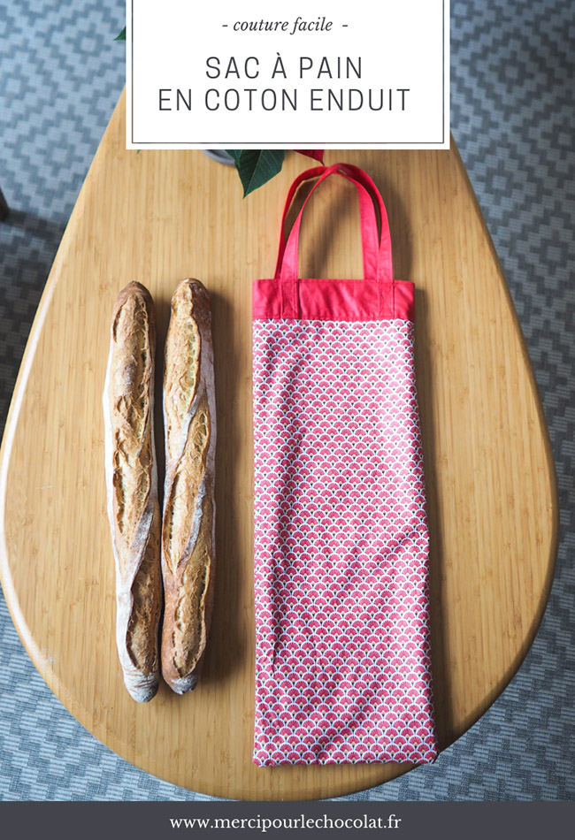 DIY - couture facile : sac à pain réversible en coton enduit (via mercipourlechocolat.fr)