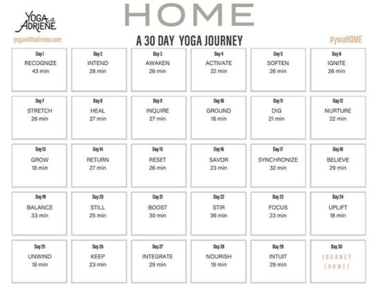 HOME - 30 days of yoga with Adriene