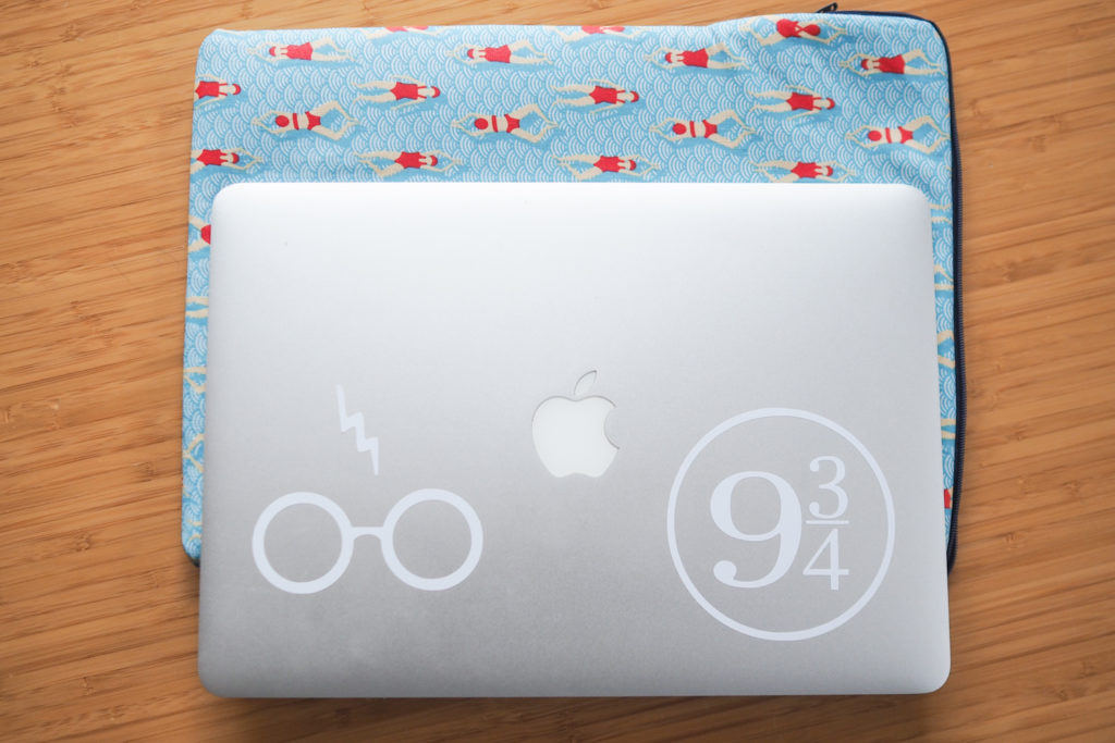 Housse ordinateur 13 pouces en coton wax matelassé pour MacBook ou