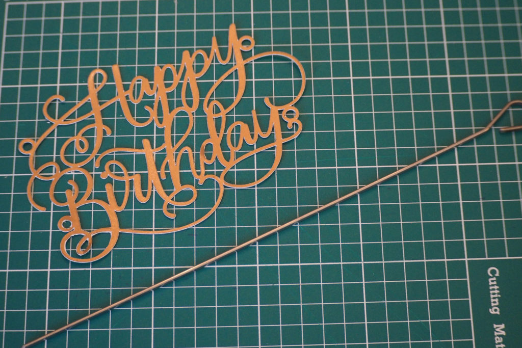 cricut - cake topper happy birthday