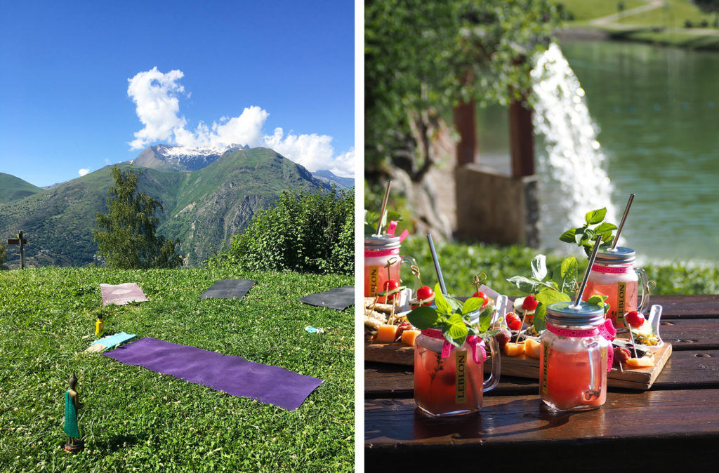 Les 2 Alpes - yoga en plein air - Lac de la Buissonnière