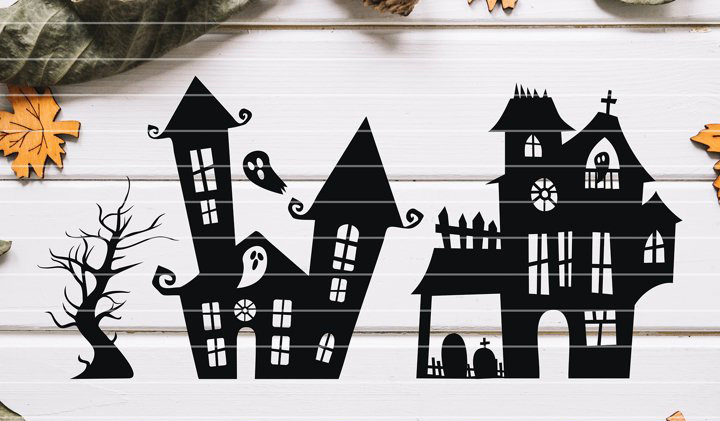 CRICUT MAKER - HALLOWEEN déco paper art maisons hantées DesignBundles (via mercipourlechocolat.fr)