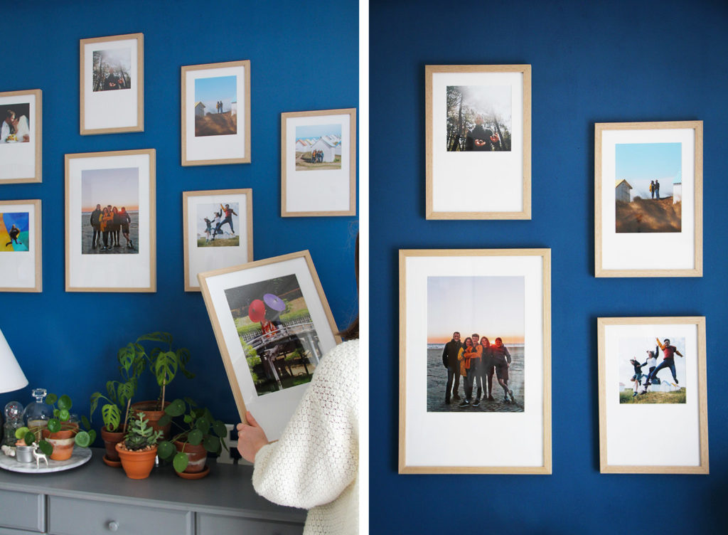 Mur de cadres marie-louise Cheerz dans mon salon (via mercipourlechocolat.fr)