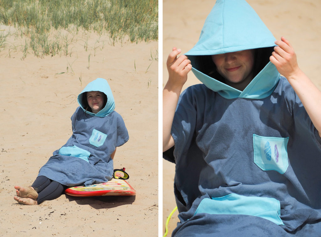 Couture - poncho de surf (hack poncho décathlon cousu main)