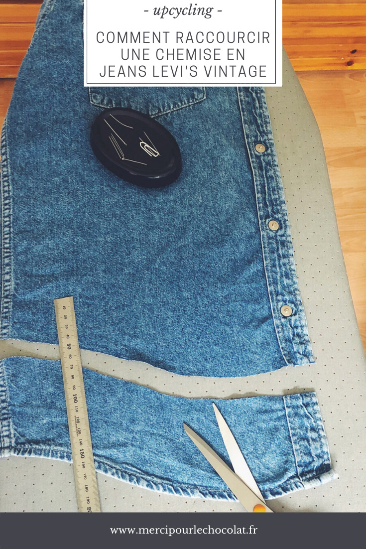 COUTURE UPCYCLING - retouche chemise en jeans levi's vintage