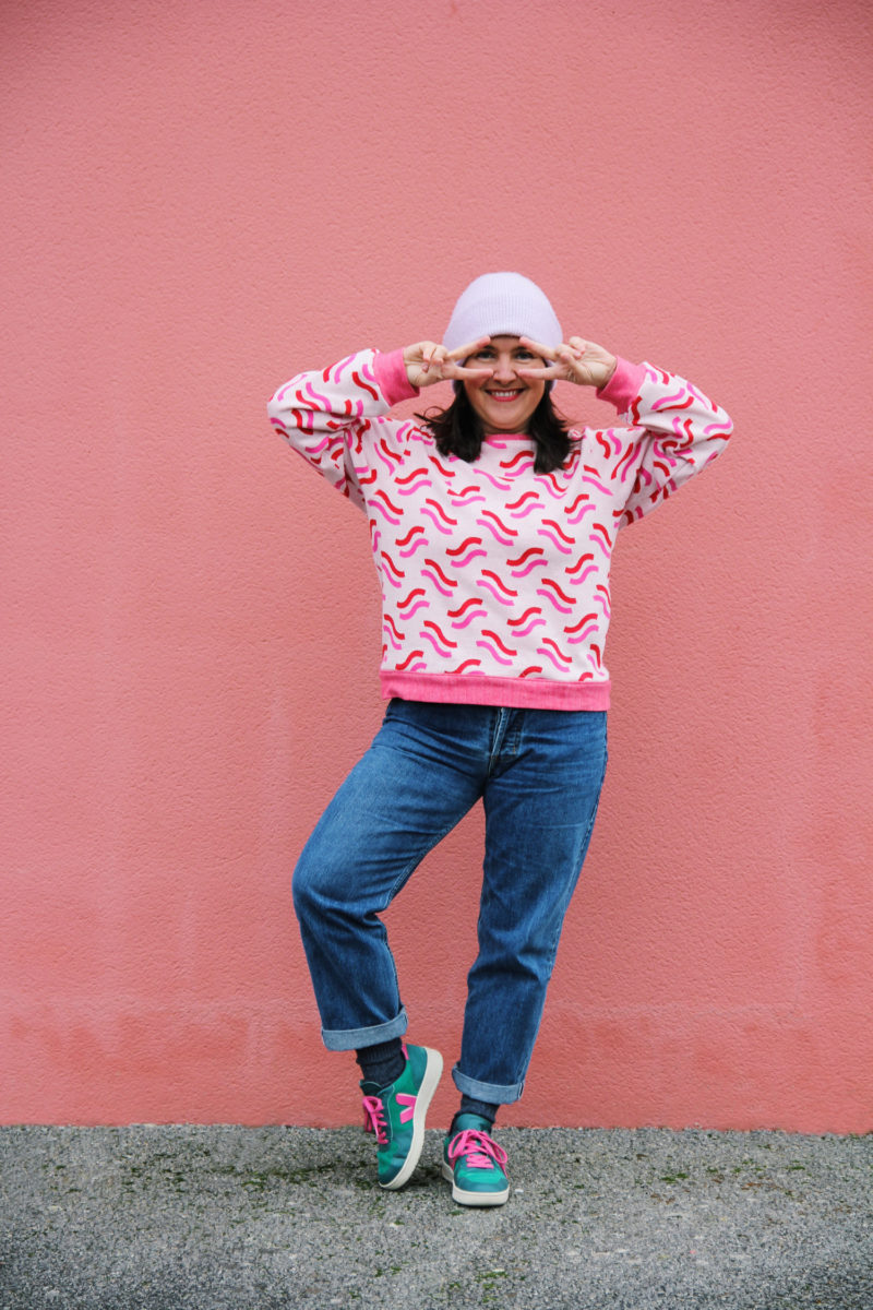 DIY / Couture - sweat Alice Fibremood modifié - Pasta Pop cousu main