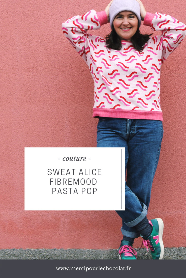 DIY / Couture - sweat Alice Fibremood modifié - Pasta Pop cousu main
