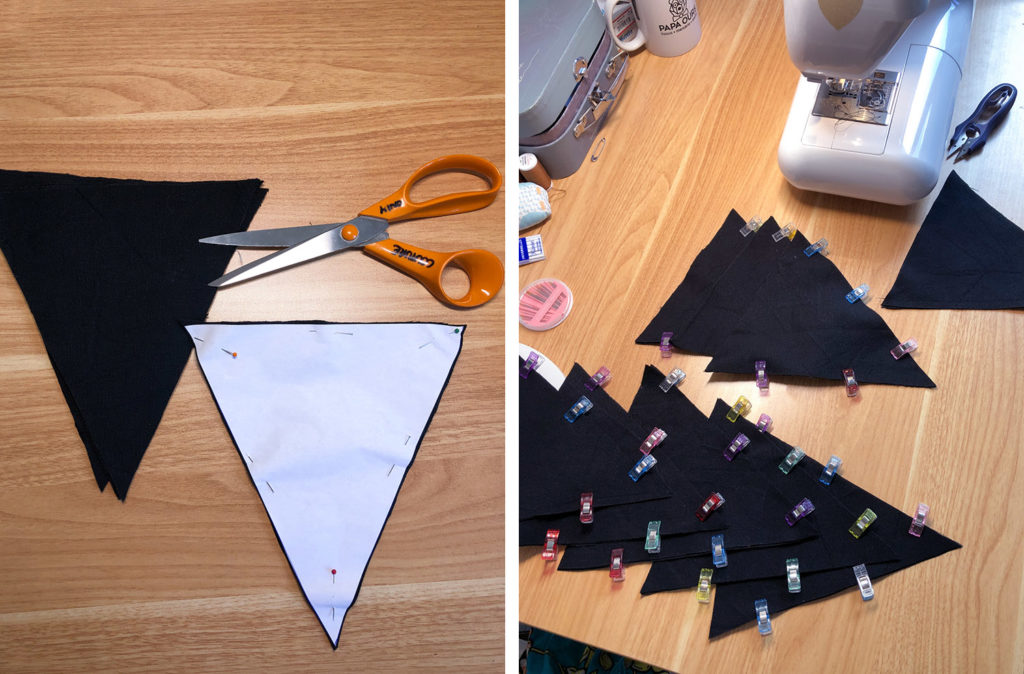 DIY - guirlande tissu HALLOWEEN phosphorescente - flex Cricut