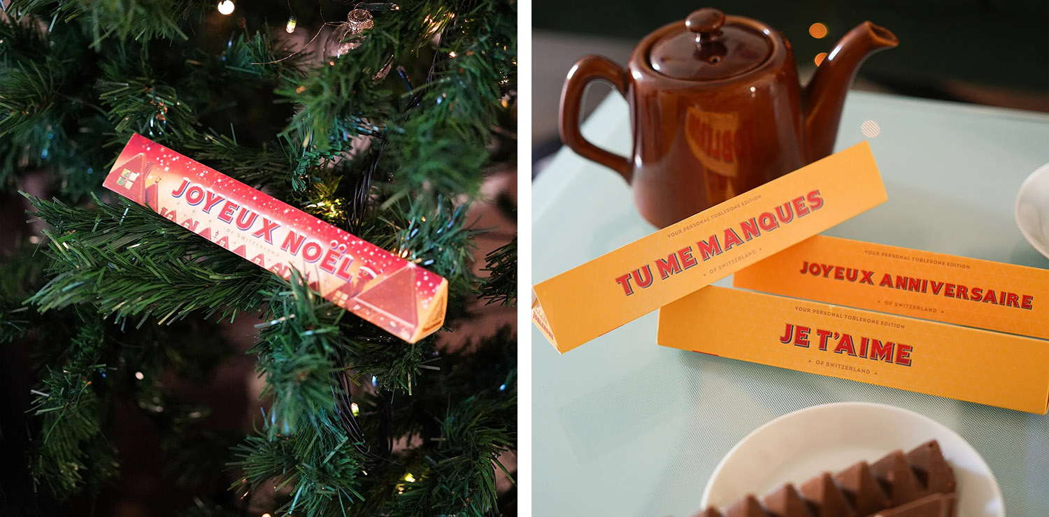 MIEUX QUE DES FLEURS – IDÉES CADEAU NOEL SECRET SANTA À MOINS DE 25€ –  Toblerone personnalisé