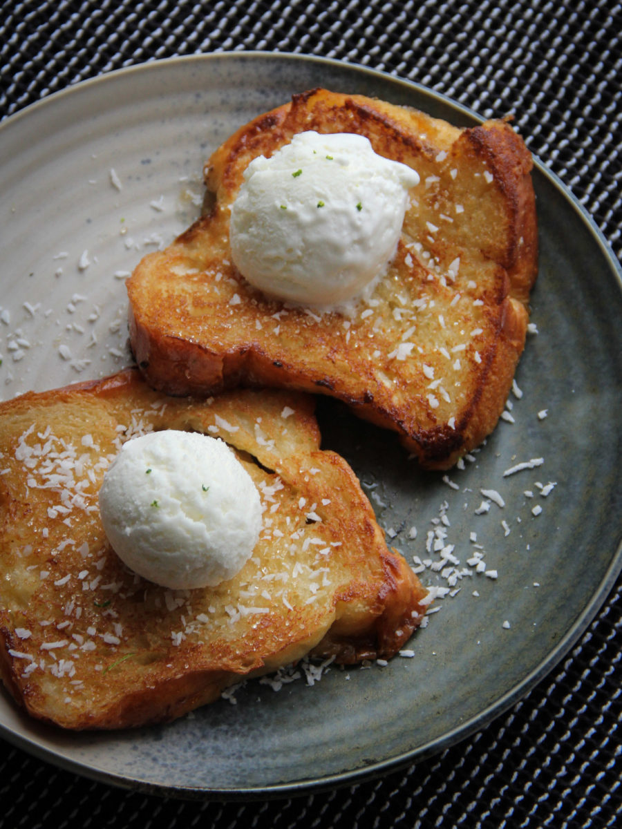 RECETTE - livre CHAUD - brioche perdue au lait de coco, Alessandra Montagne