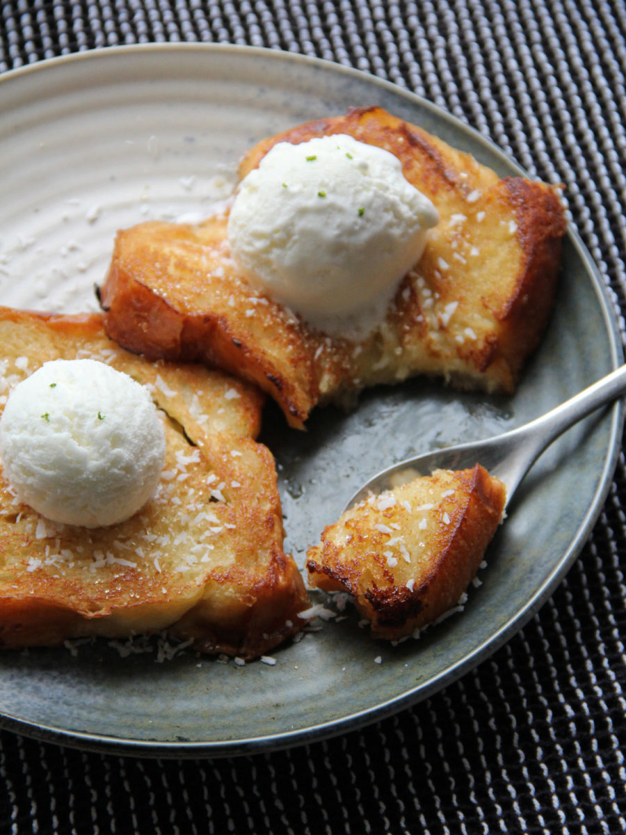 RECETTE - livre CHAUD - brioche perdue au lait de coco, Alessandra Montagne