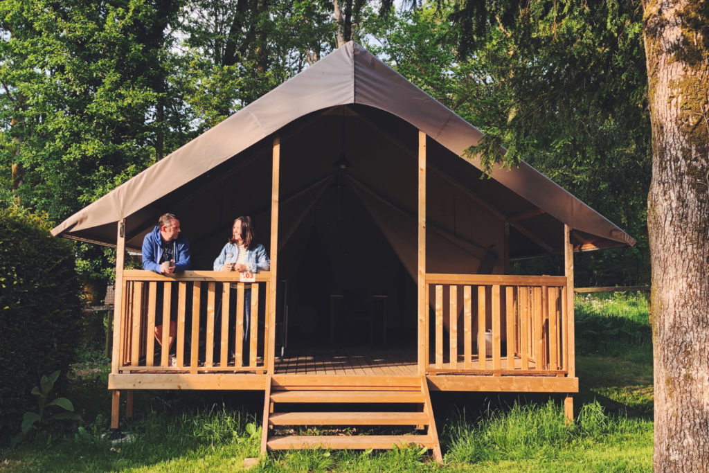 mai 2023 - tente lodge camping Les Jardins du Morbihan à Monterblanc